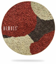 a round picture with the word, environmental art, moss wall, moss wall decor, moss wall art, moss art, moss decor
